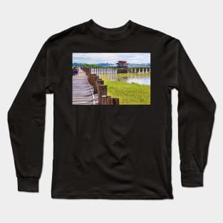 U Bein Bridge Amanapura. Long Sleeve T-Shirt